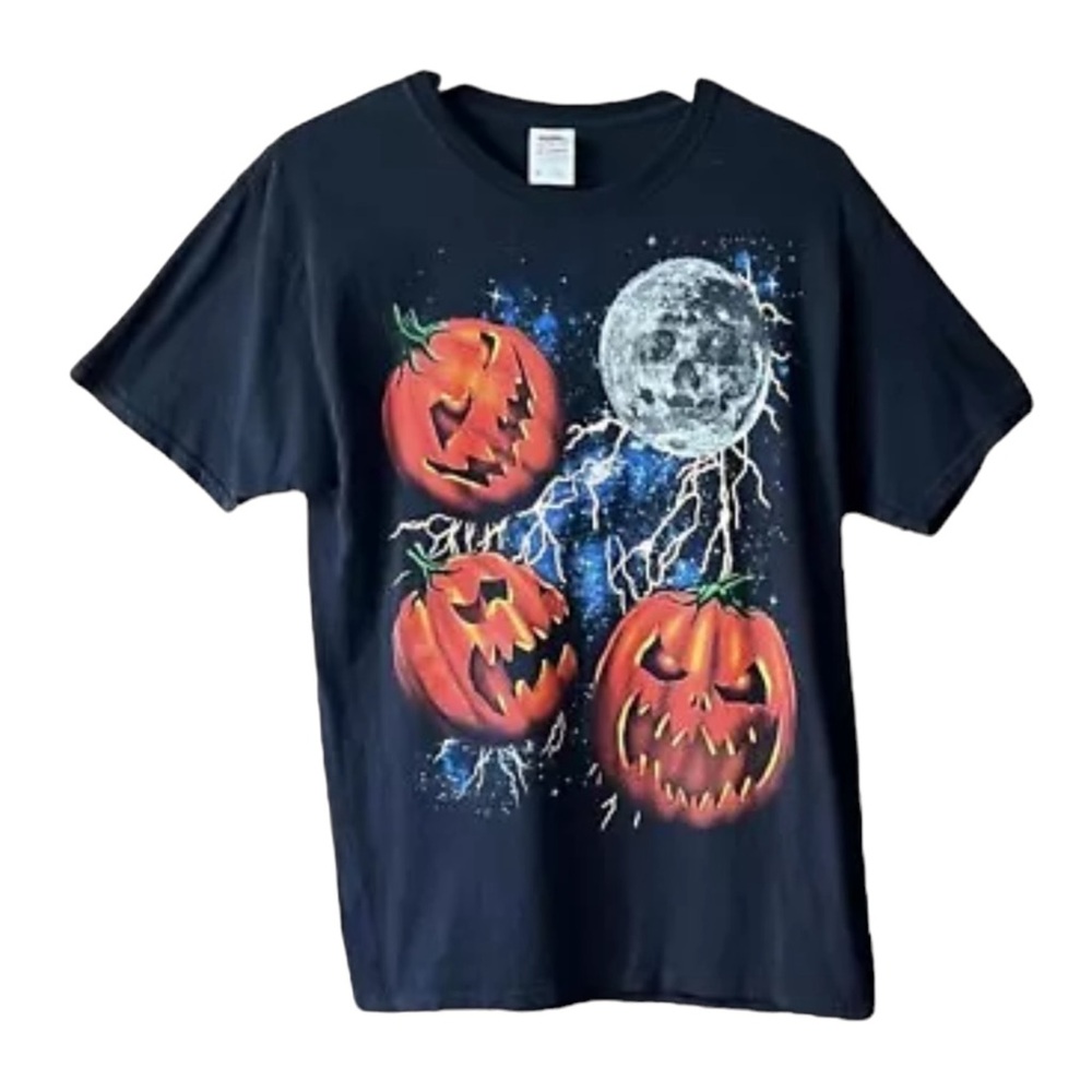 Halloween  Freaky Pumpkin Jack O Lanterns T Shirt. Size M